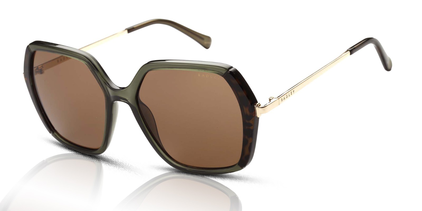 Radley RDS-WANDSWORTH Women's Sunglasses 107 Crystal Green with Tortoise/Brown