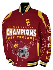 USC Trojans Franchise Club Commemorative Twill Jacket - Burgandy