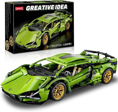 Technical Racing Sport RC Lamborghini Car Model Building (Blocks Mechanical)
