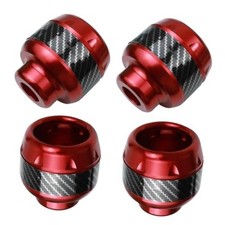 4PCS Motorcycle Front Fork Frame Sliders Crash, Carbon Fiber Front Fork Red