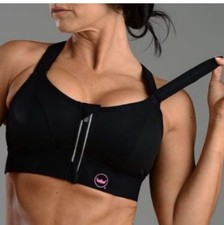 SHEFIT Women's ultimate high impact Black Sports Bra size medium