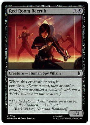 Red Room Recruit (Foil) - 0110 - Marvel Super Heroes MSH - MTG NM/M