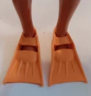 VINTAGE Barbie Ken Doll Orange Scuba Swim Flippers