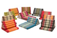 Dreieckskissen mit Matte – 78 × 50 cm | 1-fach faltbar | Kapokfüllung Dieses Dre