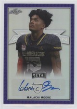 2020 Leaf Metal US Army All-American Bowl Purple 14/15 Malachi Moore Auto 0ja2