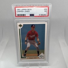Upper Deck 1991 Top Prospect Rookie Chipper Jones #55 PSA 7 Atlanta Braves