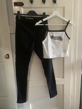 Girls H&M Stranger Things Vest Top Age 12/14 Plus Rosie Black Jeggings Age 13