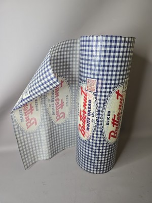 New Old Stock Vintage Sliced Butter-nut White Bread Waxed Store Wrapping Paper
