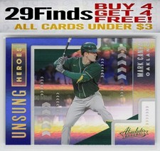 Mark Canha 2020 Panini Absolute Unsung Heroes Blue Foil #UH5 Athletics