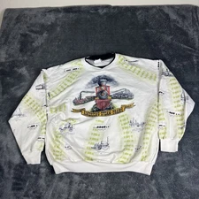 Vintage Art Unlimited America’s Steam Trains AOP Crewneck Sweatshirt Size XL