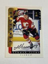1996-97 Pinnacle Be a Player Hockey Autograph - German Titov - Calgary Flames