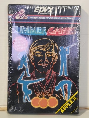 Summer Games By Epyx 1984 Apple II 5.25 Disc Very Rare  Olympics New Sealed READ