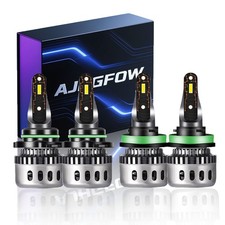 4x 9005 H11 Combo LED Headlight High Low Beam Bulbs Kit 6000K Super White bright