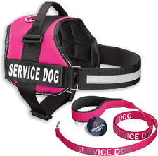 Service Dog Vest with Hook and Loop Straps  Matching Leash Set - Harnesses from