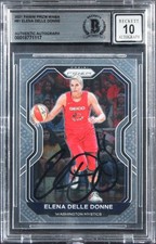 Mystics Elena Delle Donne Signed 2021 Panini Prizm #81 Card Auto 10! BAS Slabbed