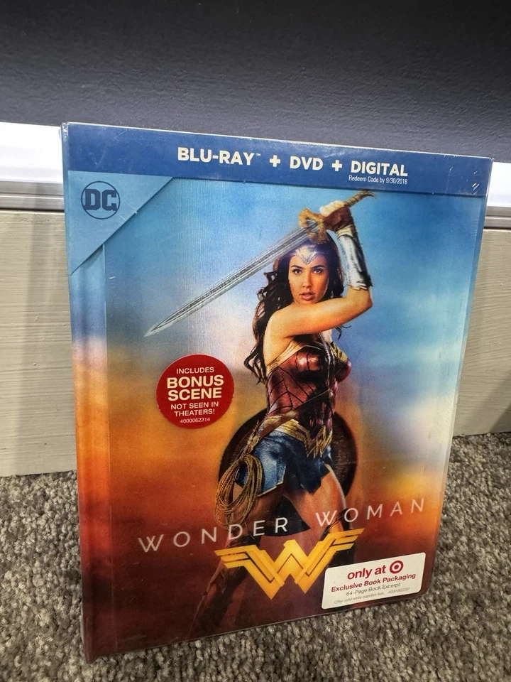 NEW Wonder Woman Blu-ray DVD 2-Disc Set Target Exclusive Lenticular Digibook - Image 2 of 3