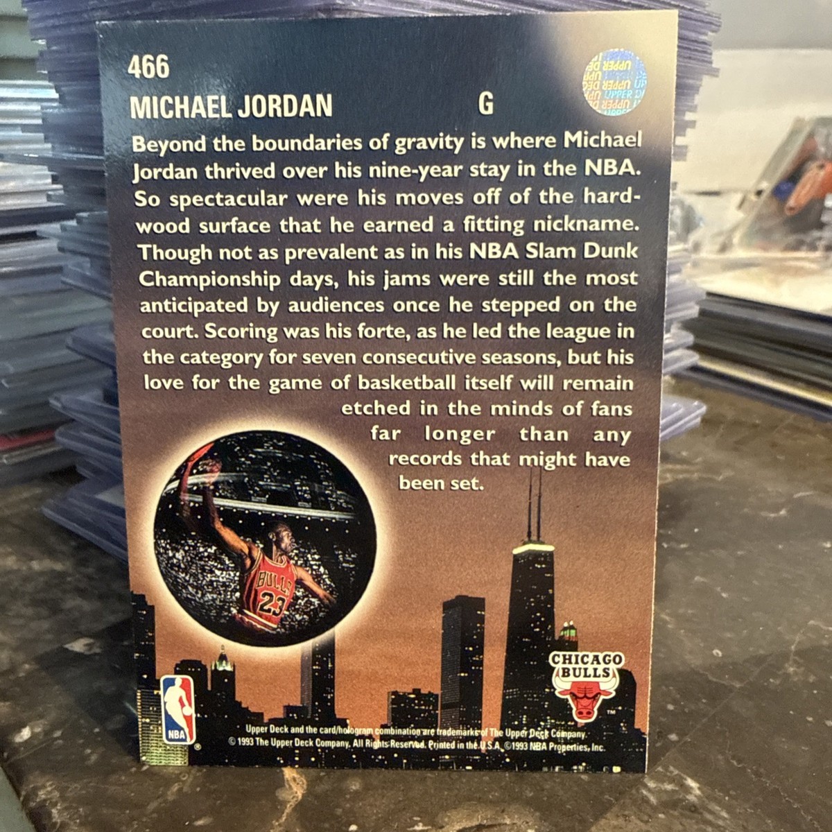 1993 Upper Deck Skylights Michael Jordan #466 Chicago Bulls Pack