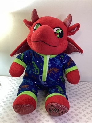 Build A Bear BAB Red Dragon ''Ellie'' Plush Toy Great Wolf Lodge Exclusive Outfit