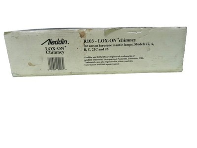 Aladdin R103-Lox-On Glass Chimney   NOS Vintage Lamp Part