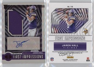 2023 Illusions First Impressions Memorabilia Red /199 Jaren Hall Rookie Auto RC