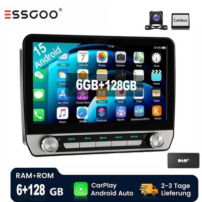 Android15 DAB+ Für Audi A4 8E 8H B6 B7 6+128G Apple Carplay Autoradio GPS NAV 4G