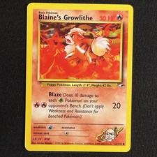 Blaine's Growlithe (62) Unlimited Common Gym Heroes 062/132 LP on eBay