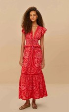 NEW XL FARM OLIVIA RED MAXI Dress