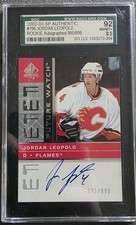Jordan Leopold Future Watch Autographed Rookie Card 995/999 w/ grading