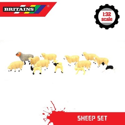 Schaf Und Schafhund 14 Teile Set 1:32 Maßstab Britains Bauernhof 43282
