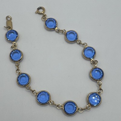 Swarovski Blue Sapphire Color Crystal Glass Benzel