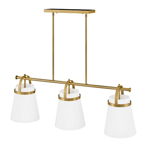 Large Three Light Linear Chandelier - Picture 6 of 6