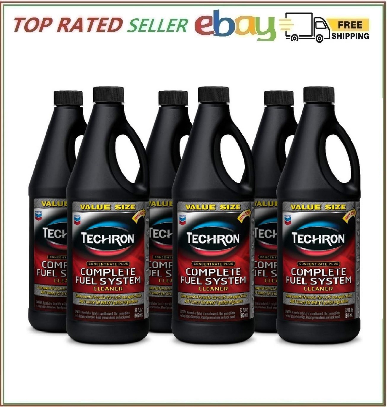Chevron Techron Concentrate Plus Fuel System Cleaner 32 oz Pack of 6