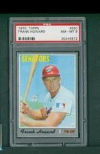1970 Topps Baseball Card - #550 Frank Howard, PSA 8 NM/MT