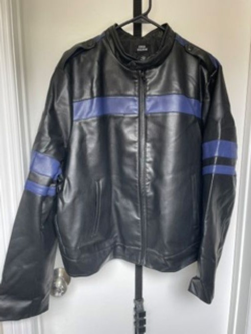 Social Collison Faux Leather Biker Jacket - Size 2