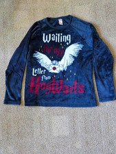 Harry Potter,Navy Fleece Sleepwear Top,Girl/Boy ,Size L 12-14 , Hogwarts