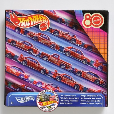 Hot Wheels Silver Series Mattel 80th Anniversary Target Exclusive 8 Car Box Set