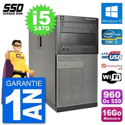 PC Tour Dell OptiPlex 7010 Intel Core I5-3470 RAM 16GB SSD 960GB Windows 10 Wifi