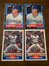 Dave Stapleton 4 card lot 1988 Donruss #521 1989 Score #581 Milwaukee Brewers