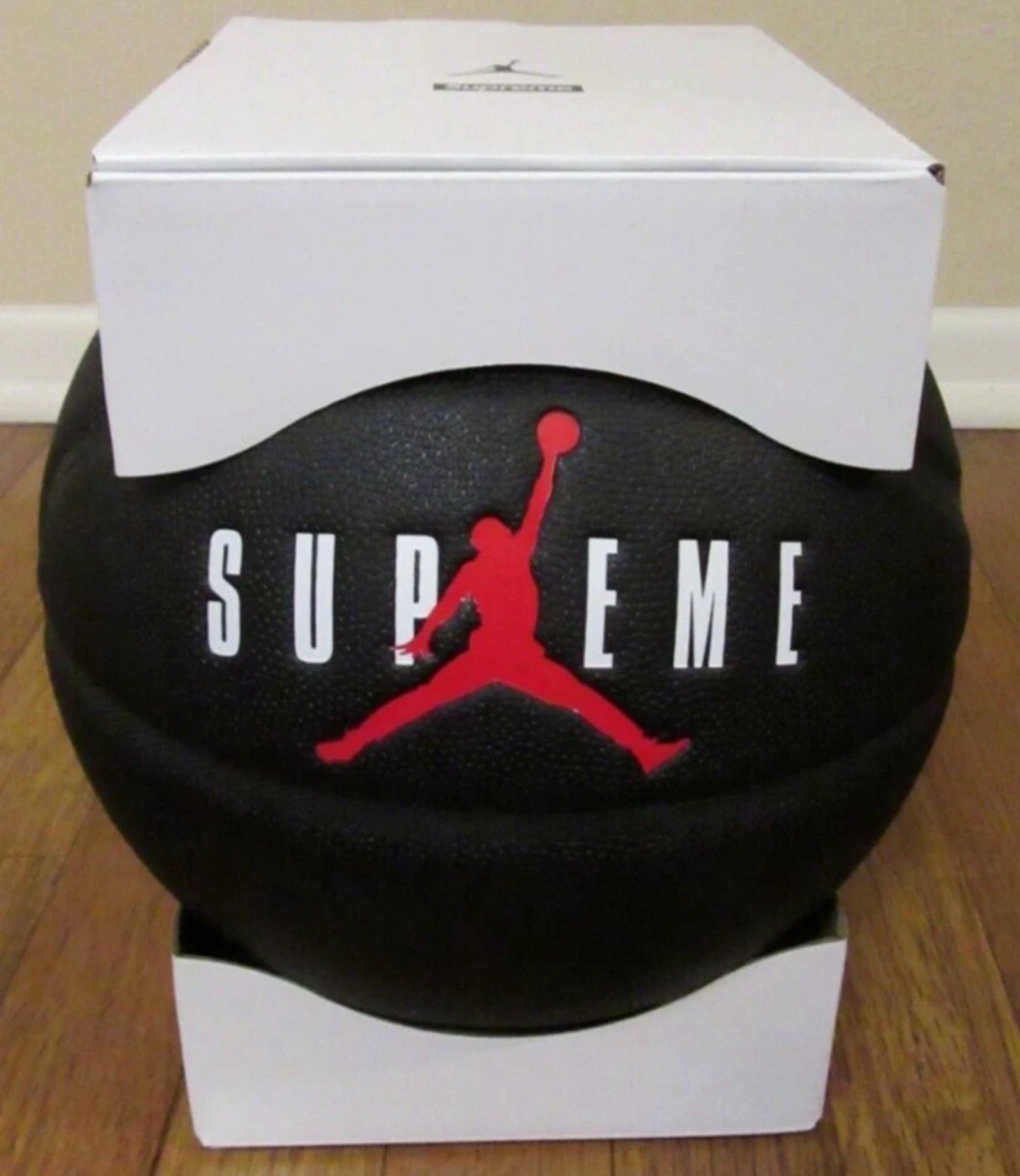 Supreme Jordan Basketball Black Composite Leather Indoor Ball Size