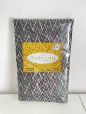 Vintage Autumn Inspirations Oblong Tablecloth  Vinyl Flannel Back New