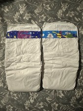 Sample Of 2 Size 6 Luvs Vintage Plastic Diapers