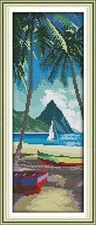Happy Forever 11CT Stamped Cross Stitch, F364 Aegean Island in Thailand