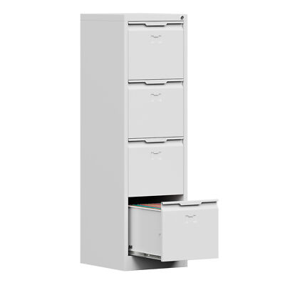 Metal Vertical File Storage Cabinet,4 Drawer Filing Cabinet with Lock for Office