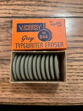 New Vintage Viceroy Typewriter Erasers grey no 844 11 in box Canadian Made Rare! thumbnail