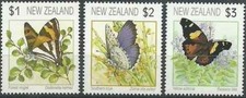 Timbres Papillons Nlle Zélande 1152/1154 ** - 79799FQ - cote : 12 €