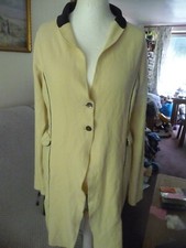 Appartamento 50 italian cream canvas cotton long jacket size M (UK 14)