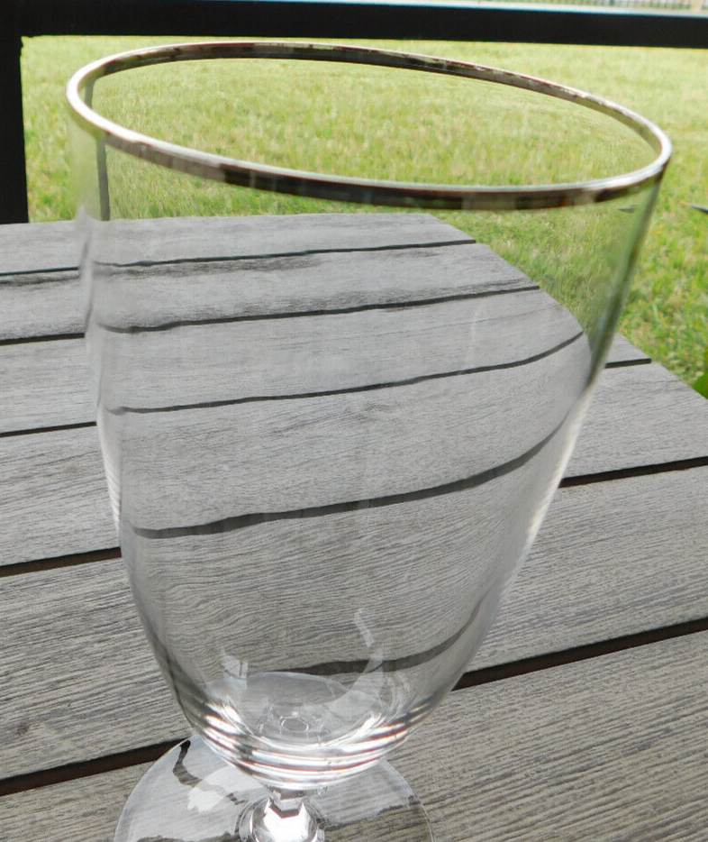 LENOX CRYSTAL "MONTCLAIR" PATTERN PLATINUM TRIM ICED TEA GLASS (S) 6 1/