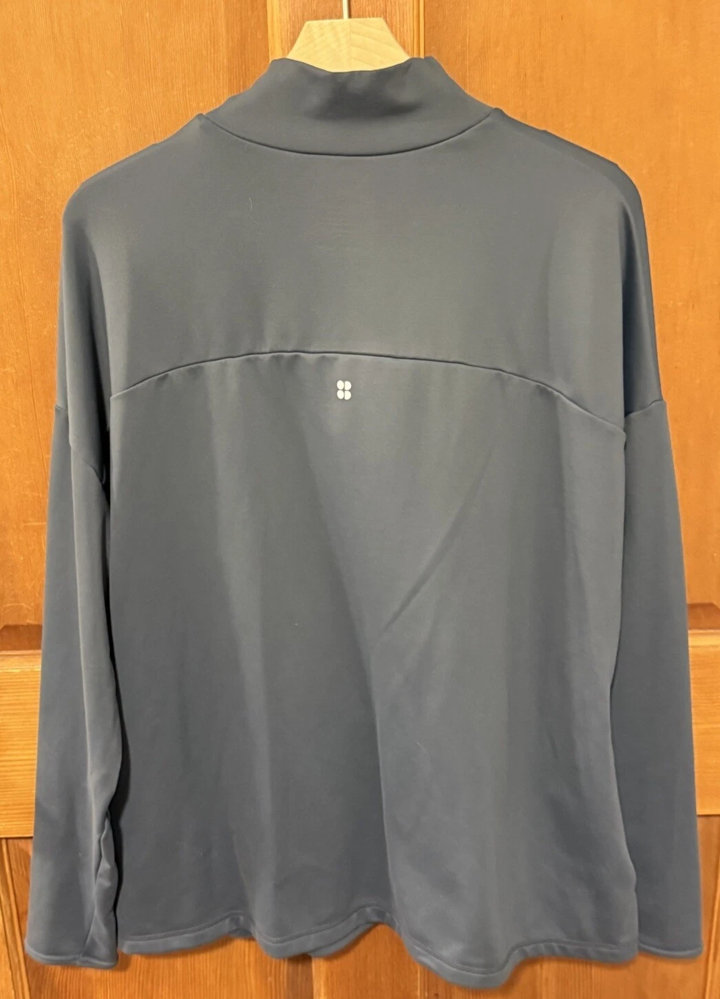 sweaty-betty eco thermal mock neck pullover sweatshirt