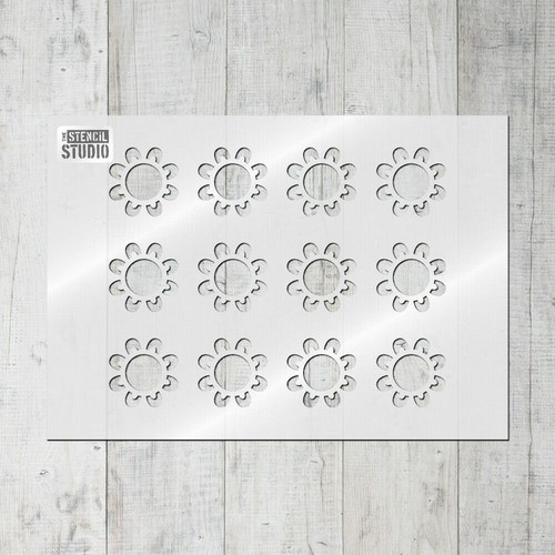 Marjorie Flower Repeat Muster Wiederverwendbare Schablone - Floral, Wandschablone -10787 - Bild 2 von 6