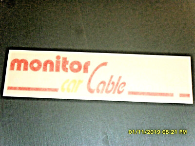 Sticker/Decal --- Monitor Car Cable - Monitor PC - Reversing Systems in Vehicle + Big